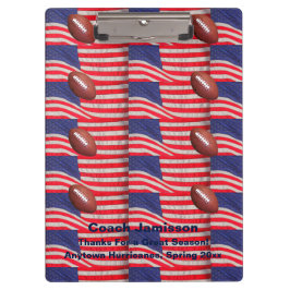 Patriottische Amerikaanse vlaggen, Football Coach  Klembord