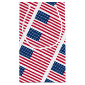 Patriottische Amerikaanse Vlaggen Gift Bag Klein Cadeauzakje (Achterkant)