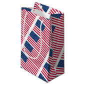 Patriottische Amerikaanse Vlaggen Gift Bag Klein Cadeauzakje (Voorkant Gekanteld)