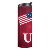 PATRIOTTISCHE AMERIKAANSE VLAGGEN MET RODE STERREN THERMOSBEKER (Gedraaid links)