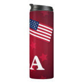 PATRIOTTISCHE AMERIKAANSE VLAGGEN MET RODE STERREN THERMOSBEKER (Geroteerd rechts)