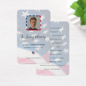 Patriottische Amerikaanse vlaggen Militaire Foto F Visitekaartje (Bureau)