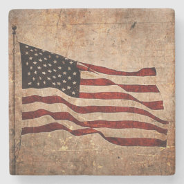 Patriottische Amerikaanse vlaggen-onafhankelijkhe Stenen Onderzetter