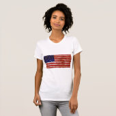 Patriottische Amerikaanse vlaggen-onafhankelijkhe T-shirt (Voorkant volledig)