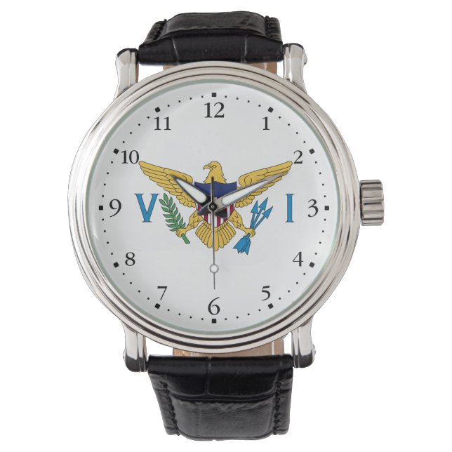 Patriottische Amerikaanse vlaggen van de Maagdenei Horloge (Voorkant)