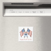 Patriottische Amerikaanse vlaggen Vier juli Magneet (Insitu (Vaatwasser))