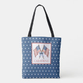 Patriottische Amerikaanse vlaggen Vier juli Tote Bag (Achterkant)