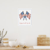 Patriottische Amerikaanse vlaggen Vierde juli Poster (Keuken)