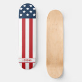 Patriottische Amerikaanse vlaggennaam Persoonlijk Skateboard (Voorkant)