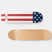 Patriottische Amerikaanse vlaggennaam Persoonlijk Skateboard (Horizontaal)