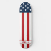 Patriottische Amerikaanse vlaggennaam Persoonlijk Skateboard (Voorkant)