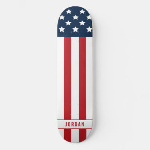 Patriottische Amerikaanse vlaggennaam Persoonlijk Skateboard