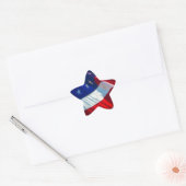 Patriottische Amerikaanse Vlaggenster Sticker (Envelop)