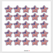 Patriottische Amerikaanse vlaggestaas vinylSticker Sticker (Vel)