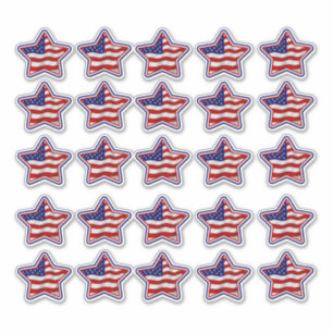Patriottische Amerikaanse vlaggestaas vinylSticker Sticker