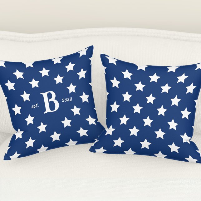 Patriottische Amerikaanse vlaggestaren en stripes Buitenkussen (Patriotic American Flag Stars and Stripes Outdoor Pillow)