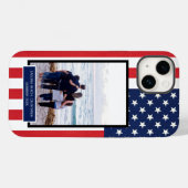 Patriottische Amerikaanse vlaggestaren en stripes Case-Mate iPhone Case (Achterkant (horizontaal))
