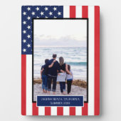 Patriottische Amerikaanse vlaggestaren en stripes Fotoplaat (voorkant)