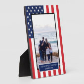 Patriottische Amerikaanse vlaggestaren en stripes Fotoplaat (Zijkant)