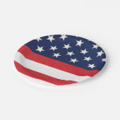 Patriottische Amerikaanse vlaggestaren en stripes Papieren Bordje (Gekanteld)