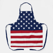 Patriottische Amerikaanse vlaggestaren en stripes Schort (Voorkant)