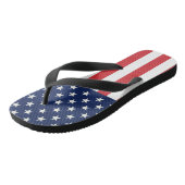 Patriottische Amerikaanse vlaggestaren en stripes Teenslippers (Schuin)