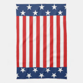 Patriottische Amerikaanse vlaggestaren en stripes Theedoek (Verticaal)