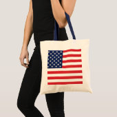 Patriottische Amerikaanse vlaggestaren en stripes Tote Bag (Voorkant (product))