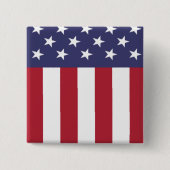 Patriottische Amerikaanse vlaggestaren en stripes Vierkante Button 5,1 Cm (Voorkant)