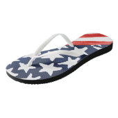Patriottische Amerikaanse vlaggestaren stripes Teenslippers (Schuin)