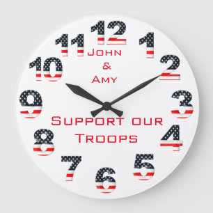 Patriottische Amerikaanse vlaggetallen Grote Klok