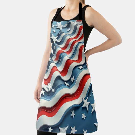 patriottische amerikaanse vlaggolf schort (Insitu)