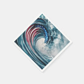 patriottische amerikaanse vlaggolf servet (Hoek)