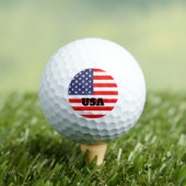 Patriottische Amerikaanse vlaggolfballen met jouw  Golfballen (Insitu Shirt)