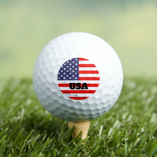 Patriottische Amerikaanse vlaggolfballen met jouw  Golfballen (Insitu Shirt)