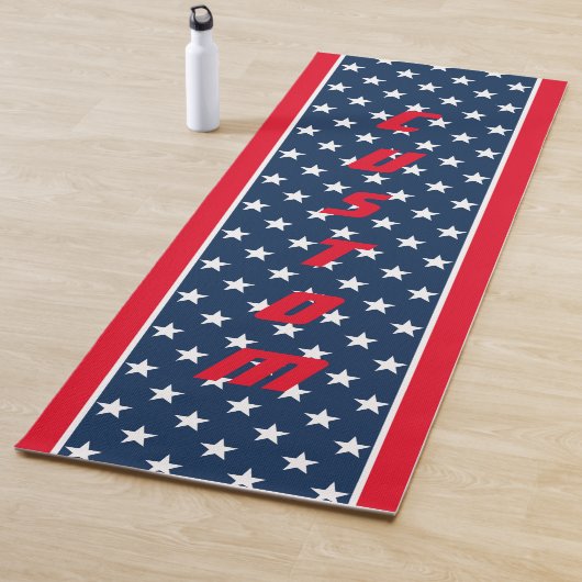 Patriottische Amerikaanse vlagsterren ontwerpen aa Yogamat (In situ)