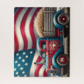 Patriottische Amerikaanse Vrachtwagen Legpuzzel (Verticaal)