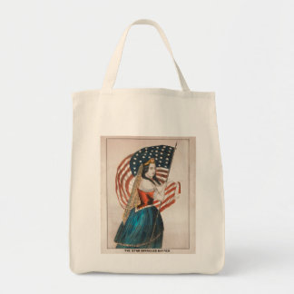 Patriottische Amerikaanse vrouw | Amerikaanse vlag Tote Bag
