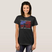 Patriottische Amerikaanse Vrouw Archer T-shirt (Voorkant volledig)
