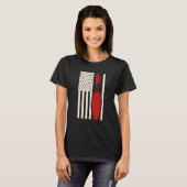 Patriottische Amerikaanse Vs Vlag Bowling Speler B T-shirt (Voorkant volledig)