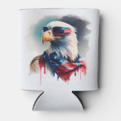 Patriottische Amerikaanse zeearend 4 juli Blikjeskoeler (Voorkant)