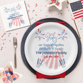 Patriottische Amerikaanse zeearend Amerika 250e 4  Cadeaulabel