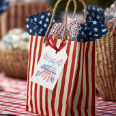 Patriottische Amerikaanse zeearend Amerika 250e 4  Cadeaulabel