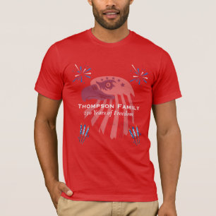 Patriottische Amerikaanse Zeearend Amerika 250e 4  T-shirt