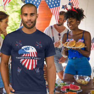 Patriottische Amerikaanse zeearend Amerika 250e 4 T-shirt