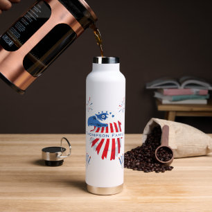 Patriottische Amerikaanse zeearend Amerika 250e 4 Waterfles