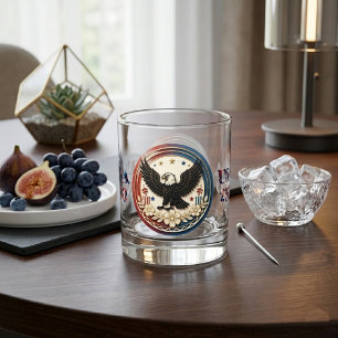 Patriottische Amerikaanse Zeearend Amerikaanse Tro Whisky Glas