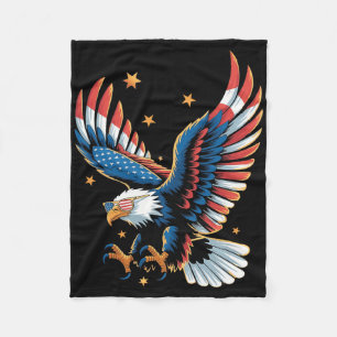 Patriottische Amerikaanse Zeearend Amerikaanse Vla Fleece Deken