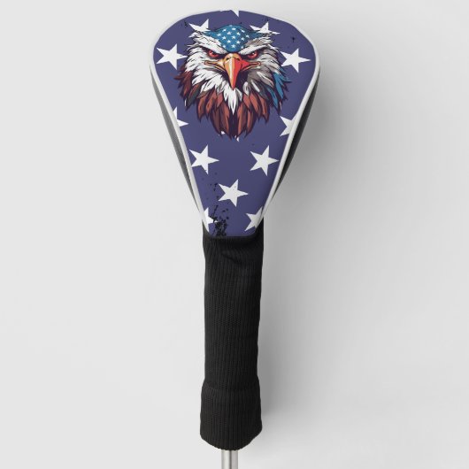 Patriottische Amerikaanse Zeearend Amerikaanse Vla Golfheadcover (Voorkant)