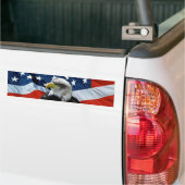 Patriottische Amerikaanse Zeearend bumpersticker A (Op Truck)